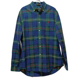 Ralph Lauren Cotton Plaid Button Down Shirt Mens M Classic Preppy Old Money